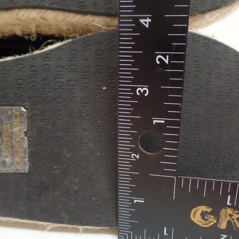 CHASE & CHLOE Sierra Black Espadrilles Slip On Loafers Sz 8.5.  Pre Ownd - Picture 7 of 12